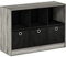 Furinno Basic Rangement de Bibliothèque 3x2 avec Bacs, Chêne Français Gris/Noir, Bois dense, One Size