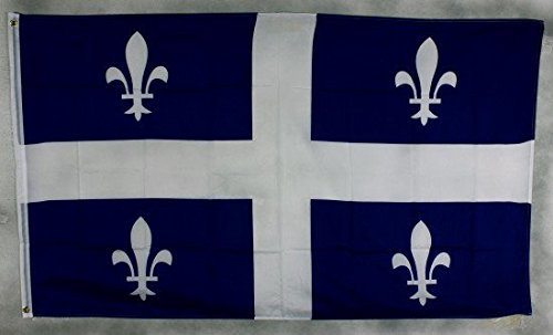 Flagge Fahne Quebec 90x60 cm wetterfest und lichtecht für innen und aussen
