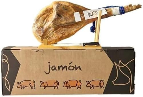Serrano Schinken Spanisch 5,5-6 kg Reserva + Unterstützung + Messer