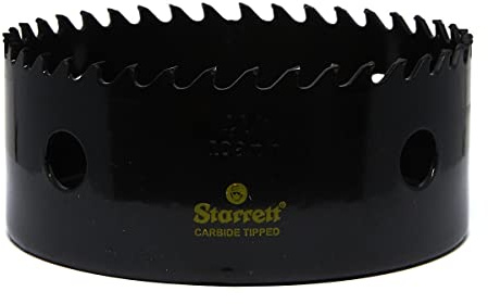 Starrett Tungsten Carbide Tipped Hole Saw - CT414 Deep Cut Holesaw Cutter - For Wood Suspended Flooring Reinforced Concrete & Fibreglass - 108MM