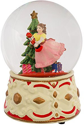 Kurt Adler Schneekugel mit Clara aus dem Nussknacker-Ballett und Musik, 13,97 cm