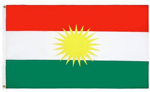 BANDIERA CURDISTAN 150x90cm - BANDIERA CURDA – KURDISTAN 90 x 150 cm - AZ FLAG