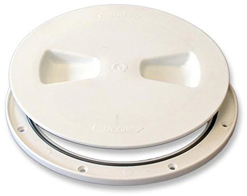 Inspektionsluke Revisionsdeckel Weiß Ø 190 mm rund Kunststoff Inspektionsdeckel Schraubdeckel Lukendeckel Zugangsklappe Inspektionsklappe Inspektionsluke Wartung Boot Kajak