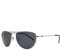 THE MOVIE SHOP LTD Solace Style Sunglasses, Silver Frame / Blue Smoke Mirror Lens