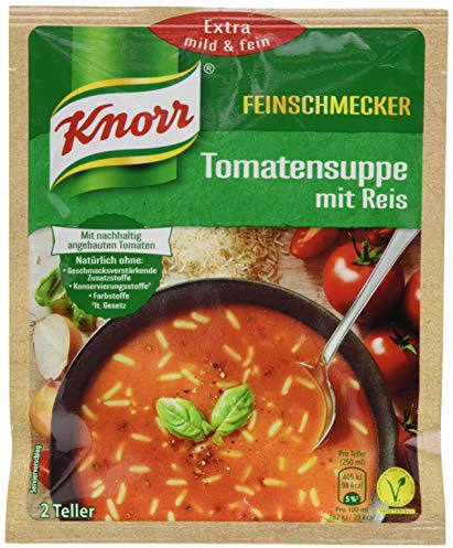 Knorr Feinschmecker Tomaten Suppe mit Reis 2 Teller