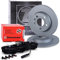 ZIMMERMANN Bremsenset Hinterachse inkl. Bremsscheiben Ø 280 mm Voll + Bremsbeläge hinten + Verschleißkontakt Kompatibel mit VW TRANSPORTER T4