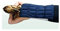 Socopedic Coussin universel en lin, Bleu Foncé - 34 x 48 cm