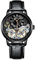Herren Automatik Uhren Skelett Ailang Serie Lederband Männer Armbanduhr (Schwarz)