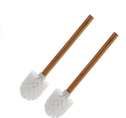 Dream Hogar Pack 2 escobillas Blanca Palo de Bambu