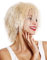 WIG ME UP - MMSLW-K8435 Perücke Damen Herren Karneval struppig strohig voluminös Kobold Clown Blond Strohblond