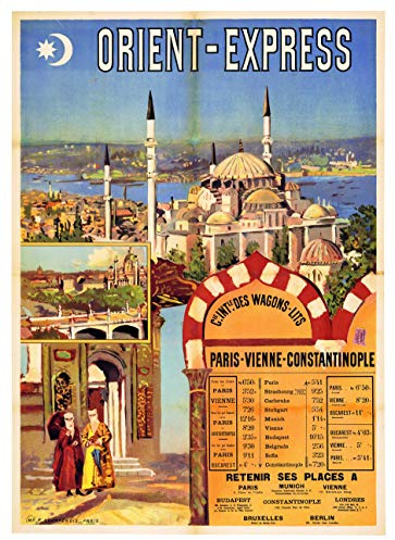 Unbekannt Orient Express Zug Reproduktion, Poster, Format 50 x 70 cm, Papier, 300 g, digitalen Datei HD möglich. (Shop: Display evintage.fr.)