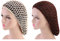 Minkissy 2 Stück Schlafende Haarnetze Häkeln Haarnetz Langes Haar Snood Cover Turban für Frauen Mädchen Beige Kaffee