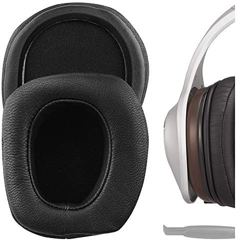 Geekria Elite Sheepskin Replacement Ear Pads for DENON AH-D600, AH-D7100 Headphones Earpads, Headset Ear Cushion Repair Parts (Black)