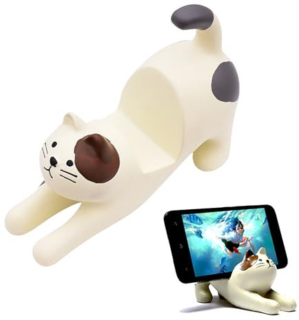 Bootoow Support TéLéphone Portable Bureau avec Motif Chat Mignon Supports pour Smartphone en Forme Chat Support Universel Phone Cadeaux CréAtifs IntéRessants pour Amoureux Chats Sympathique