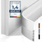 shinfly Paraspifferi Sottoporta, Paraspifferi Porta Blindata - 400 x 5cm, Ideale per Ridurre il Rumore, Guarnizione Porta Blindata, Facile e Veloce da Installare(Bianco)