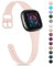 Wanme Armband für Fitbit Versa 3/4, Sense/Sense 2 - Silikon Uhrenarmband für Damen und Herren, Dauerhaft Dünnes Sport Ersatz