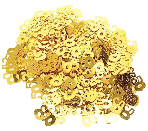 Ciieeo Konfetti Streuer Zum Jahrestag 1200 Stück Zahl 50 Goldene Pailletten Für Geburtstag