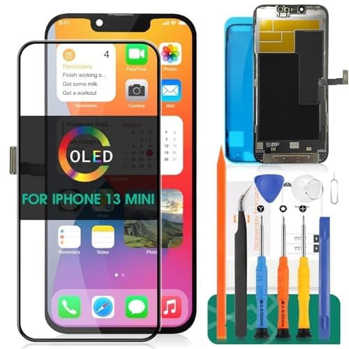 OLED Reparatur-Set für A2628 Touch-Digitizer für iPhone 13 Mini, LCD-Display, für iPhone 13 Mini, Ersatz-Bildschirm, Schwarz