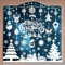 Funnlot Fensterbilder Weihnachten, 10 Blatt Fensterdeko Weihnachten mit Schneeflocken, Selbstklebend, PVC, Klassisch, Fensteraufkleber, Weiß
