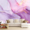 Papier Peint Panoramique Imprimé Lignes Simples En Marbre, Papier Peint Non Tissé Violet Or pour Enfants et Adultes, Murale Déco Maison 400 x 280 cm pour Chambre Salon Décoration Murale