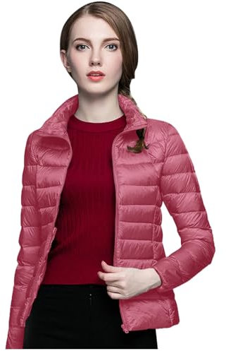 Leichte Daunenjacke Damen Puffer Jacke Damen Leichter Daunenmantel Lightweight Steppjacke Damen Leicht Packable Down Jacket Women Federleichte Daunenjacke Frauen Dünne Jacke fließendes