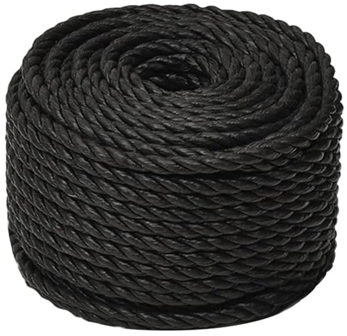 Gecheer Corda da Lavoro Nera 12 mm 50 m in Polipropilene,P153017