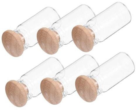 Ciieeo 6pcs Miniature Glass Storage Jar Model Decorative Mini Jars for Doll House Miniature Landscaping