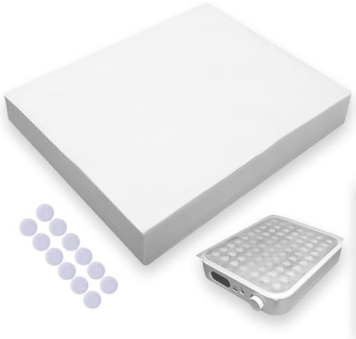 Hasakhi 200 Sheets Nail Dust Collector Filter Paper with 12 Pcs Velcro Disposable Nail Dust Filters for Most of Nail Vacuum Dust Machine Nail Tech Nail Supplies Accessories for Nail Salon&Home (White)