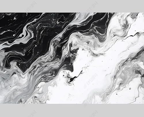 Fototapete 3D Effekt Tapete Tinte Schwarz-Weißes Graffiti Vliestapeten Tapete Schlafzimmer Wohnzimmer Fototapete 3D Tapete 200Cm(B) X140Cm(H)