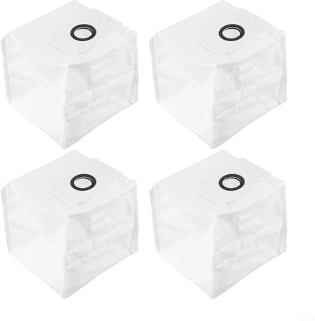 Lot de 4 sacs à poussière compatibles pour aspirateurs robot EZVIZ RC3 Plus et RE4 Plus Capacité de 4 L