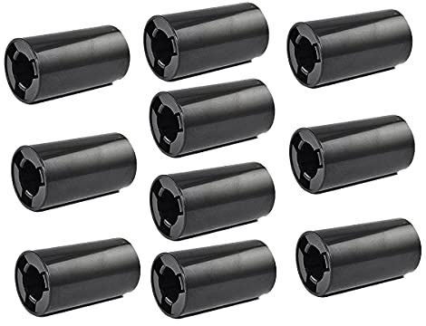 TOBEOME 10 Pack AA to C Size Battery Adapter Case,AA to C Size Spacers, AA to Size C Battery Adapter Converter Case(Black)