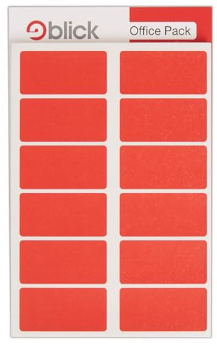 Blick Value Pack Labels 25 x 50 mm 320 Per Pack Red