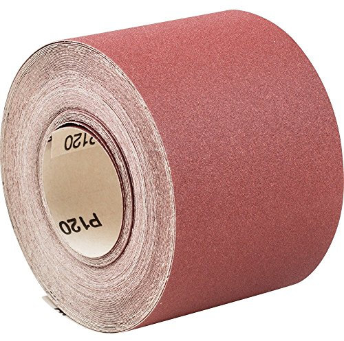 Pferd Rollo de Papel de Lija Económico Sbr-P 115 A 120, Ancho 115 millimeters, Longitud 25 M, Grano Corindón A 120, para Lijado de Madera O Superficies Metálicas Lacadas