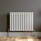 iBathUK Strata Horizontal Radiator, Single Oval Panel Radiators, 600x1620mm Slim Radiator for Bathroom,Kitchen,Living Room - White