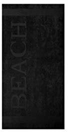 Lucca Strandtuch, Frottee, Schwarz, 100x200 cm