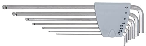 KS Tools 964.0515 EDELSTAHL Innen6kant-Winkelstiftschlüssel-Satz XL, 7-tlg.