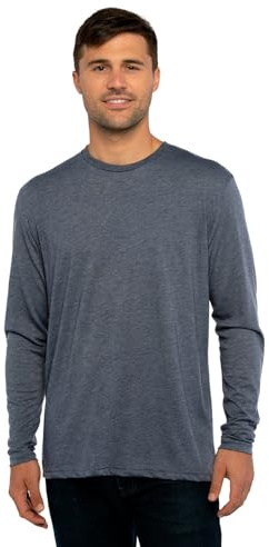 Next Level Men's Performance Blended Long Sleeve Jersey, Large, Indigo