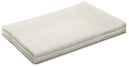 AR Line 2er Set Duschvorleger – Badematten 50 x 70 cm, 100% Baumwolle, 700 g/m², Weich & Saugstark, Farbe: Natur