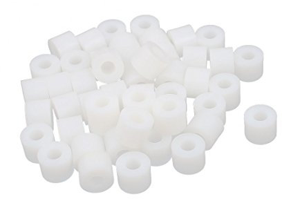 sourcing map 50 Stk Runde Abstandshalter aus Kunststoff Spalte Support Distanzrohr Weiß 12 x 9 mm, DE de