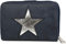 styleBREAKER Sac Portefeuille à étoile avec Aspect Paillette ou métallique, Fermeture éclair, Porte-Monnaie, Femme 02040076, Couleur:Bleu foncé/Argent métallisé