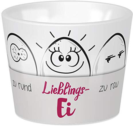 Sheepworld, Gruss und Co - 45379 - Eierbecher, Schaf, Lieblings - Ei, 4cm x 5cm, Porzellan, spülmaschinengeeignet