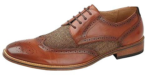 Roamers Boys 5 Eye Brogue Oxford Shoes