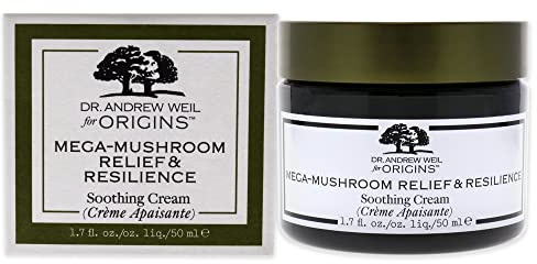 Origins Mega-Mushroom Soothing Cream | Visibly Soothes Skin | With Reishi Mushroom and Hyaluronic Acid, 50 ml