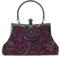 Ro Rox Marie Clutch Bag 1920s Peaky Blinders Beaded Vintage Elegant Purse, Purple, One Size