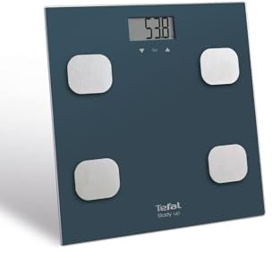 Tefal Body Up BM2520 - Bilancia pesapersone elettronica, quadrata, colore: Blu