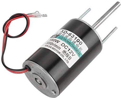XD-63100 12/24V 150W Grande Puissance Moteur à Courant continu brossé Moteur électrique Haute Vitesse Moteur à Courant continu Haute Vitesse CW/CCW pour générateur de Bricolage(01)
