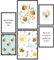 Papierschmiede® Bilder Kinderzimmer Kids Mood Poster Set Bienen, Kinderzimmer Bilder Babyzimmer Deko, 2x DIN A4 und 4x DIN A5, Blumen Bienchen Bunt - Kinderposter ohne Rahmen