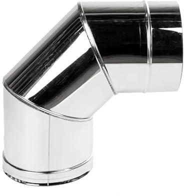 Stainless Steel 90 Degree Elbow Chimney Liner Bend 90° - Multi Flue Stove Pipe. (100mm)