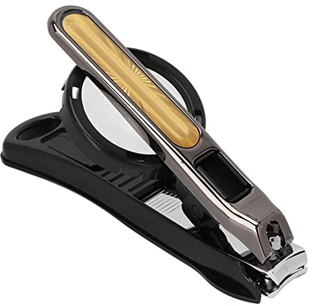 Brrnoo Coupe-ongles avec loupe, grand coupe-ongles pour seniors, coupe-ongles portable robuste avec loupe amovible, idéal pour les travaux fins et de précision
