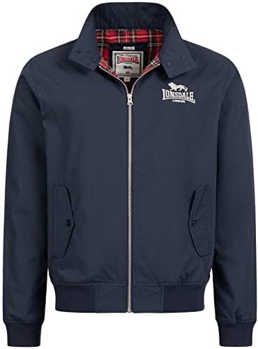 Lonsdale Herren Classic Allwetterjacke, Navy/Silver, L